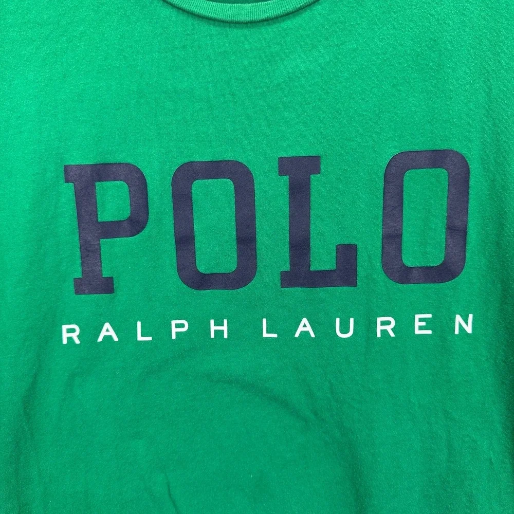 Polo Ralph Lauren Tshirt Mens XL‎ Green Crewneck Preppy Lounge Active Everyday